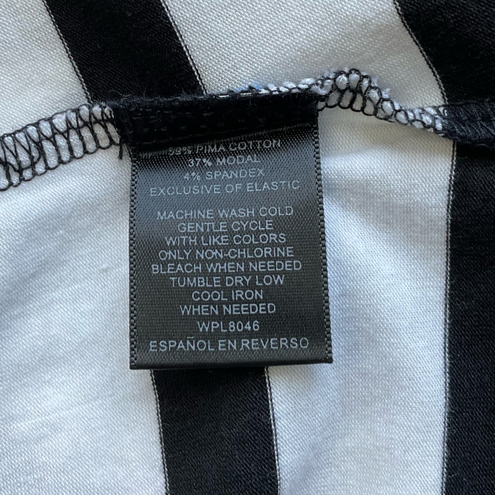 Nautical Stripe Top, Size M, Ruched Sleeves, Bodycon, Inc International Concepts - Picture 5 of 5